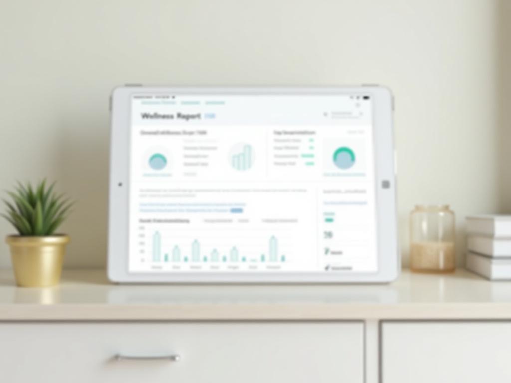 A detailed mockup of a personalized wellness report from Lagoon Life, showing sections like 'Overall Wellness Score: 78/100', 'Top Priority: Sleep Optimization', 'Key Recommendation: Incorporate 15 minutes of morning sunlight', and data visualizations.
